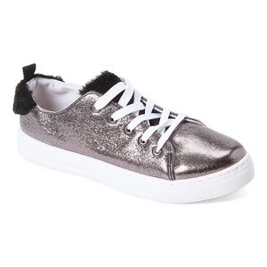 Shoes - Pewter & Black Shimmer Sneaker Shoes - Pewter & Black Shimmer Sneaker